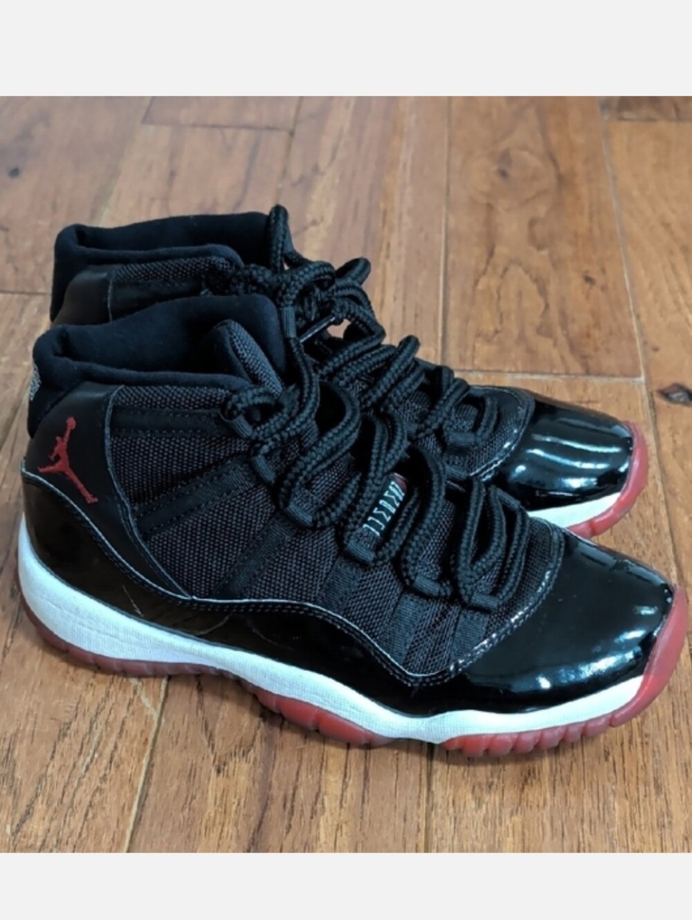 Nike Air Jordan 11 Retro Bred High Basketball Sneakers- Black/Red/White